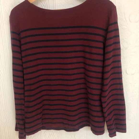 2 Seasalt Cornwall sailor t-shirt Plum and navy - Black and grey - size 14 UK or - Picture 6 of 6